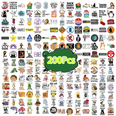 Funny Prank Meme Graffiti Stickers Waterproof PVC Decals For Laptop Guitar Skateboard Luggage Decor Waterproof Matte Vinyl Sticker Set