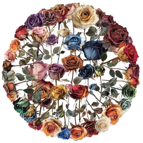 Vintage Dried Rose Flower Transparent PET Stickers Waterproof Floral Decorative Decals For Scrapbooking Journal Notebook