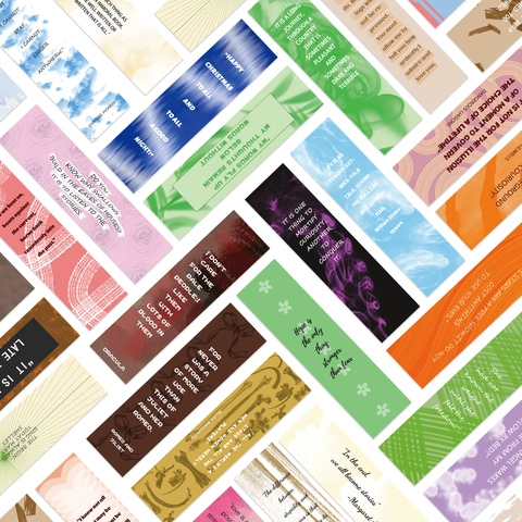 Segnalibro in Carta Con Citazione Inglese Letteraria Vintage Con Estratti Classici Per Lettori Studenti Scuola Ufficio
