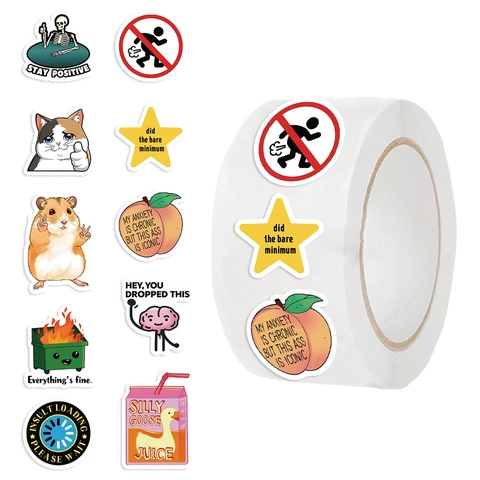 Grote Hoeveelheid Grappige Kat Meme Stickers Waterdicht Washi Papier Decoratieve Envelop Afdichting Voor Scrapbooking DIY