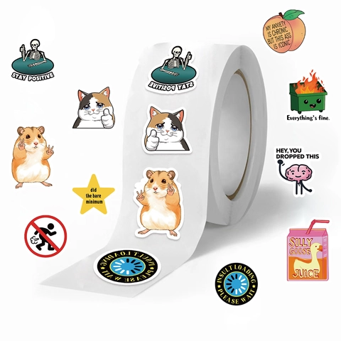 Grote Hoeveelheid Grappige Kat Meme Stickers Waterdicht Washi Papier Decoratieve Envelop Afdichting Voor Scrapbooking DIY