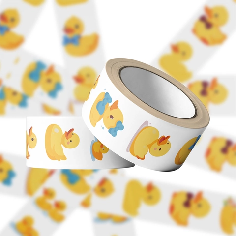 Cartoon Yellow Duck Washi Stickers With Multiple Patterns Decorative Adhesive Tape For Scrapbooking Journal Envelope Seal DIY Crafts