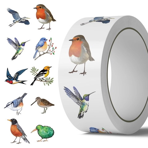 Realistic Bird Washi Tape Watercolor Bird Decorative Stickers For Scrapbooking Journaling DIY Crafts Envelope Sealing Art Tape