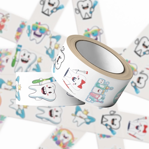 Cartoon Tand Stickers Waterdicht PVC Tandheelkundige Beloning Voor Kinderen Briefpapier Dagboek Envelop Zegel Decoratie Meerdere Patronen