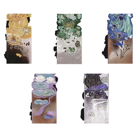 Berühmte Ölgemälde Magnetische Lesezeichen Van Gogh Monet Stil Florale Faltbare Seitenmarker Geschenk Für Leser