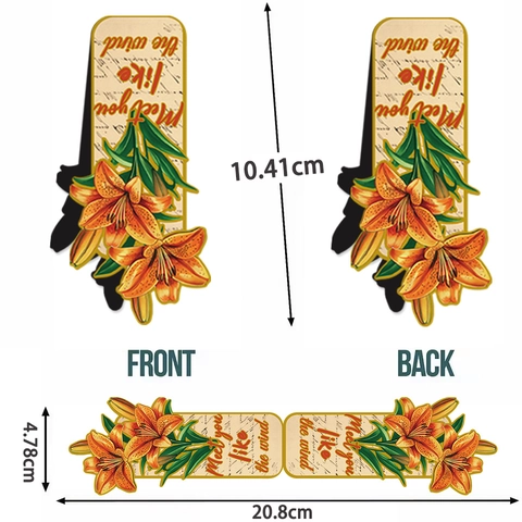 Vintage Floral Magnetic Bookmarks Magnet Cardboard Reading Page Marker For Students School Office Stationery Gift Decoration
