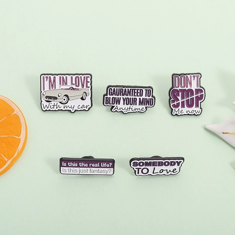 Musik Thema Rockband Songtexte Emaille Pin Set Legierung Brosche Somebody To Love Bohemian Rhapsody Abzeichen Für Kleidung Tasche
