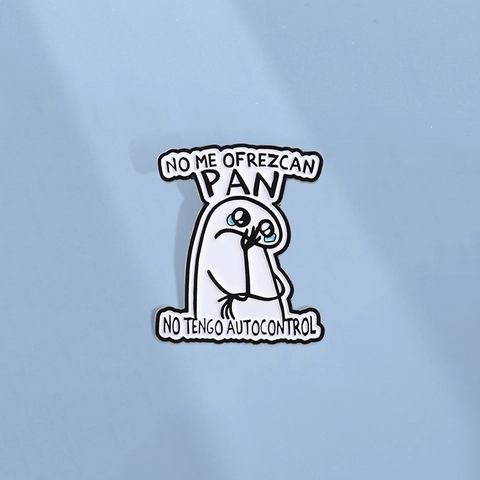 Broche de Pin de Esmalte de Personaje de Dibujos Animados Divertido Cita en Español Insignia de Aleación de Zinc Para Ropa Mochilas Accesorio Decorativo Unisex