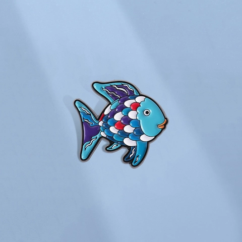 Colorful Cartoon Rainbow Fish Enamel Brooch Pin Zinc Alloy Animal Badge For Clothing Bags Hat Cute Jewelry Accessory