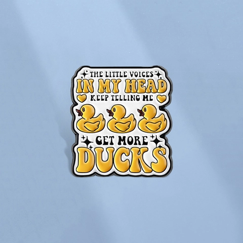 Funny Enamel Pin Little Yellow Duck Slogan Alloy Badge Jewelry For Backpack Denim Jacket Decor Gift Women Men Brooch