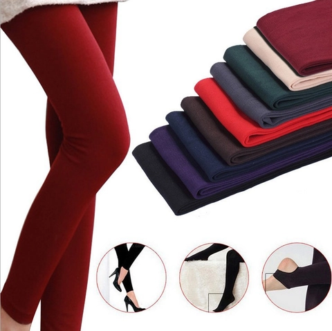 Leggings Termici Invernali da Donna Foderati in Pile Vita Alta Caldi Collant a Staffa Tinta Unita Leggings Dimagranti Elastici