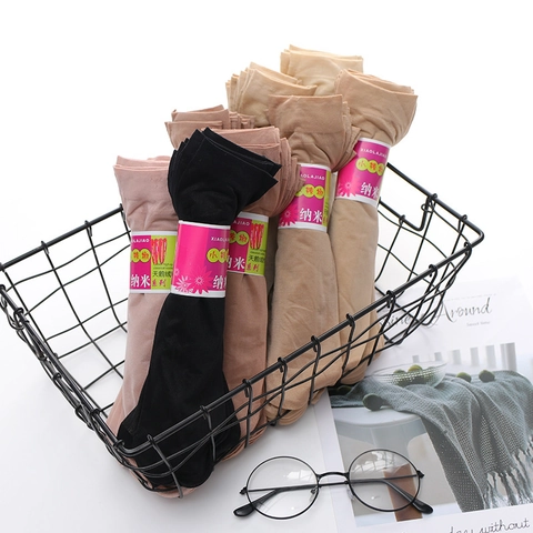 Calcetines Tobilleros de Terciopelo Ultra Delgados para Mujer Transpirables Resistentes a Enganches Cortos de Verano Color Sólido