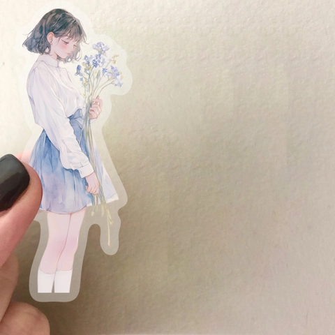 Korean Style Fashion Girl PET Stickers High Street Urban Outfit Illustration Decorative Material For Journaling DIY