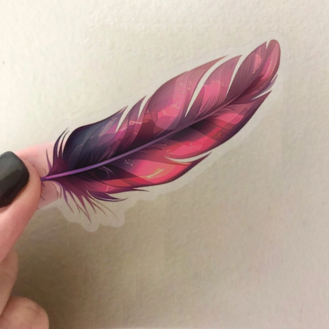 50 Stück Künstlerische Feder PET Aufkleber Wasserdichte Transparente Dekorative Aufkleber Für DIY Scrapbooking Journaling Handyhülle Koffer Kunstbedarf
