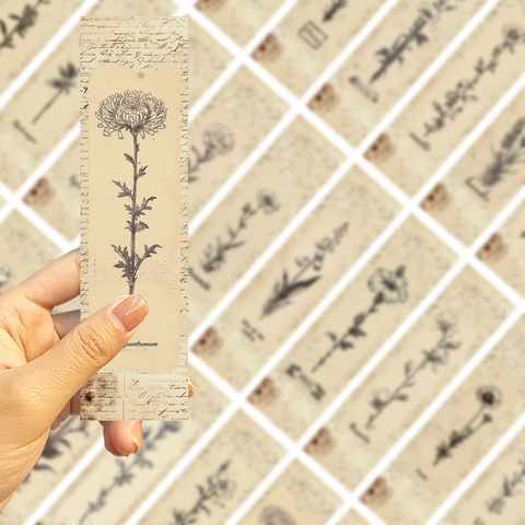Vintage Floral Bookmarks For Book Lovers Aesthetic Retro Botanical Paper Page Markers For Reading Journaling DIY Stationery Gift