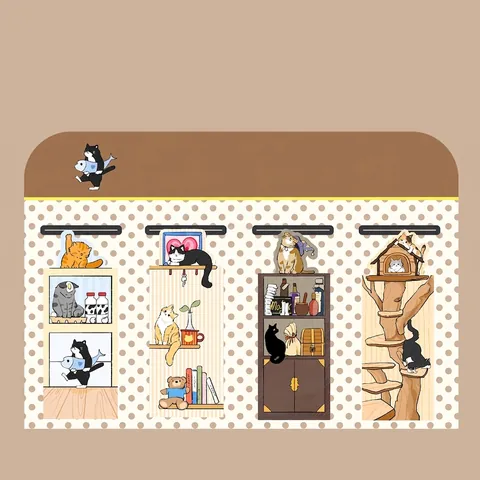 Cat World Warm Cabin Magnetic Bookmarks Set Cute Cartoon Cat Theme Page Clips For Students Reading Stationery Office School Supplies Gift