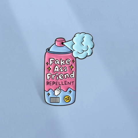 Pin's en Émail Rigolo Forme Bombe de Peinture Slogan Badge Dessin Animé Broche en Alliage pour Décoration de Sac à Dos Vêtements