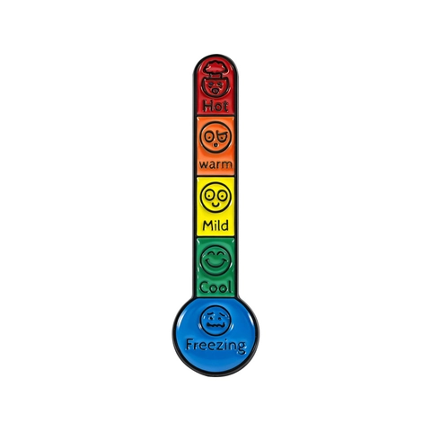 Fun Mood Thermometer Enamel Brooch Zinc Alloy Creative Lapel Pin Badge Jewelry Accessories For Women Men Backpack Clothes Gift