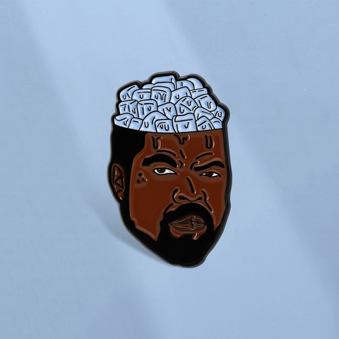Hip Hop Ice Cube Rapper Emaille Pin Zinklegierung Cartoon Kopf Brosche Kreative Lustige Streetwear Schmuck Zubehör Für Kleidung Taschen