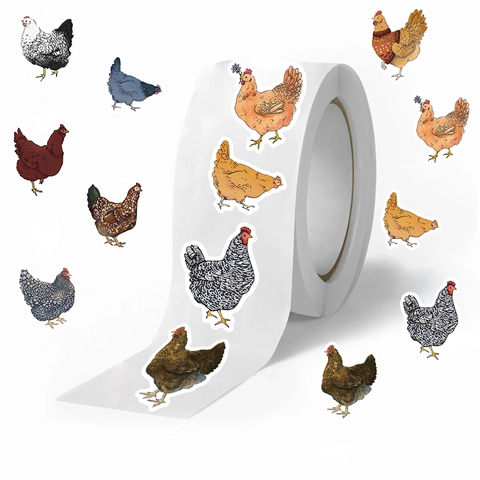 Cartoon Hen Chicken Washi Tape Stickers For Scrapbooking DIY Envelope Sealer Gift Decoration Waterproof Journal Supplies