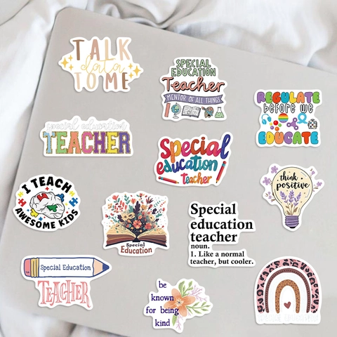 Speciaal Onderwijs Leraar Stickers PVC Waterbestendig SPED Squad Inspirerende Decals Voor Laptop Bagage School Klaslokaal DIY