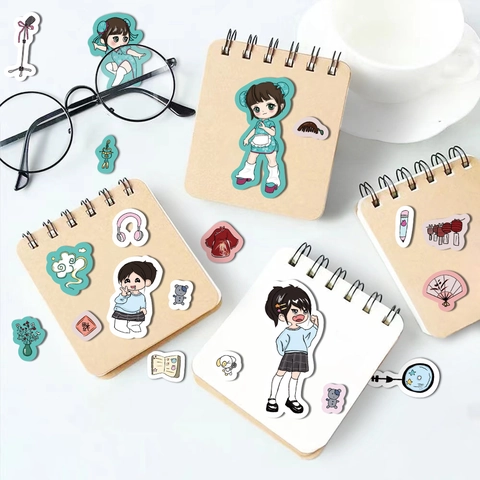 Kawaii Κορεάτικα Αυτοκόλλητα Κορίτσι Καρτούν DIY Αδιάβροχα Διακοσμητικά Φύλλα Αυτοκόλλητων για Ημερολόγιο Θήκη Κινητού Scrapbooking