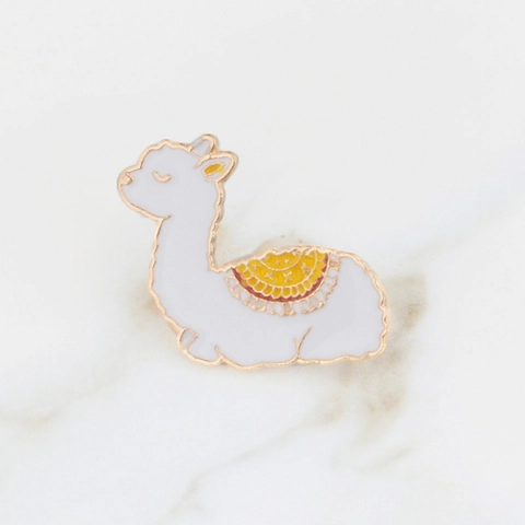 Simpatica Spilla in Smalto di Alpaca Cartone Animato Spilla Llama in Lega Gioielli per Donna Bambini Abbigliamento Borse
