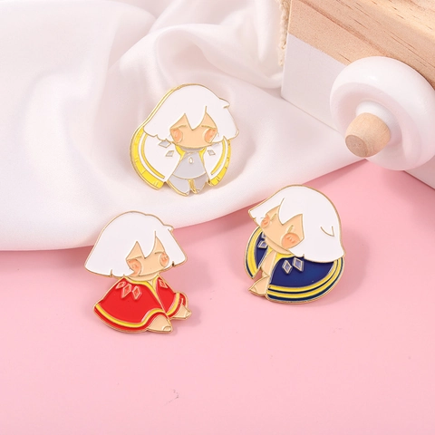 Spilla in Smalto con Personaggio Cartoon Carino Distintivo in Lega per Donna Uomo Ispirata al Gioco Pin per Risvolto Mantello