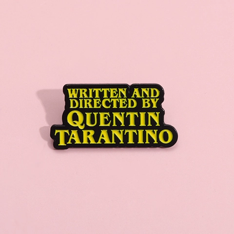 Spilla Smaltata Vintage Written And Directed By Quentin Tarantino Stile Film Nero Giallo Lega Spilla Distintivo Per Vestiti Borse