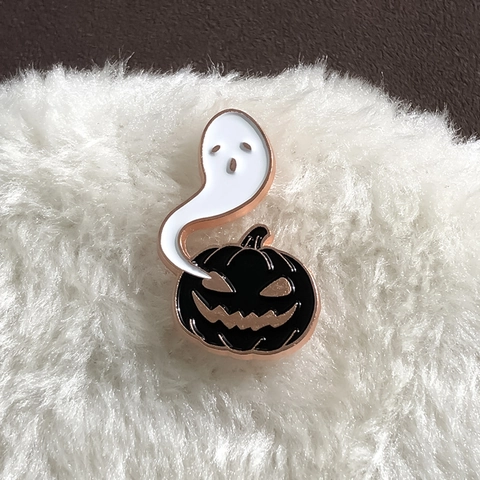 Halloween Ghost Pumpkin Enamel Pin Metal Badge Alloy Brooch For Backpack Clothes Accessories Jewelry Gift For Kids Unisex