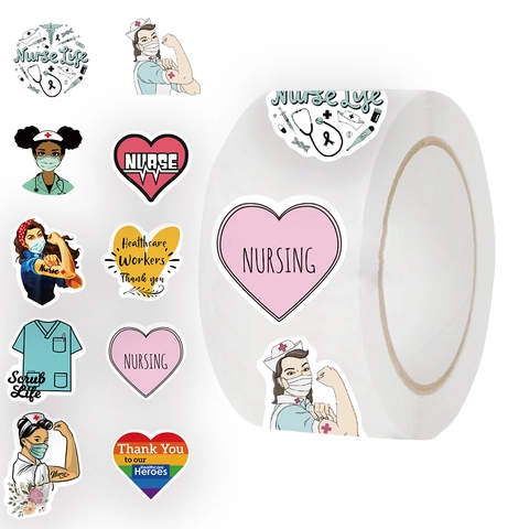 Nurse Life Washi Tape Stickers Medical Theme Healthcare Heroes Decorative Seal Labels For Scrapbooking DIY Journaling Stationery Gift