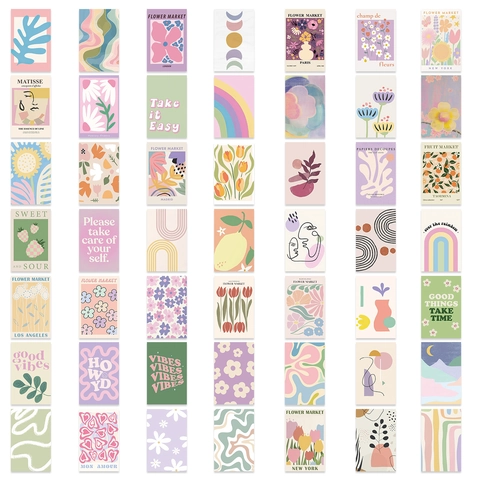 Autocollants en PVC Imperméables Esthétiques Pour Ordinateur Bagages Scrapbook Décalcomanies d'Art Matisse Marché aux Fleurs