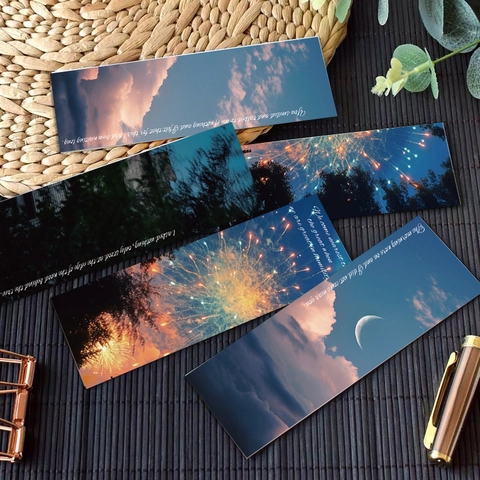 Vintage Universum Galaxie Papier Lesezeichen Kollektion Naturlandschaft Lesen Seite Marker Für DIY Scrapbooking Journaling