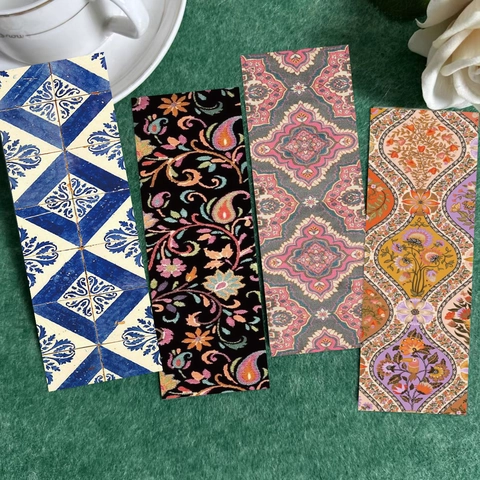 Vintage Paper Bookmarks For Reading Mandala Floral Geometric Pattern Cards For Journaling DIY Decorative Art Bookmark Gift