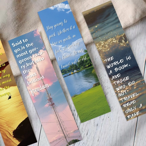 Ästhetische Landschaft Lesezeichen Inspirierende Zitate Dekorative Papier Seitenmarker Für Lesen Journaling DIY Zubehör