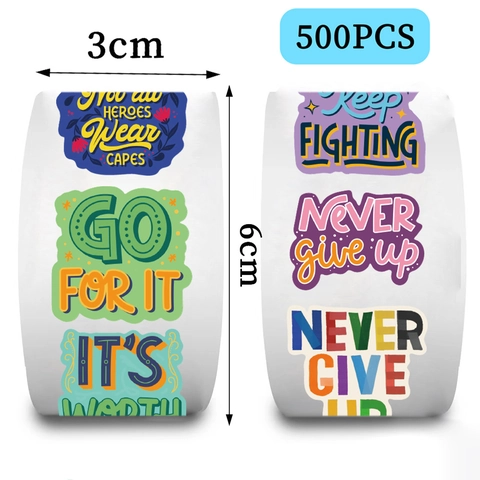 Autocollants Phrases Motivantes En Anglais Pour Scrapbook Scellage Enveloppe Décoration Cadeau Papier Adhésif