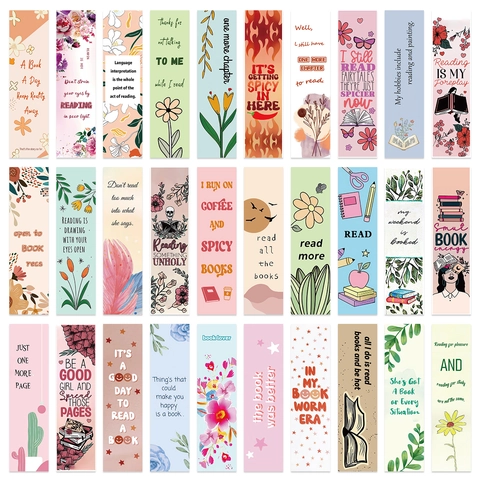 Segnalibri In Carta Minimalisti Estetici Floreali Citazioni Ispiratrici Per Amanti Della Lettura Forniture Arte DIY Journaling