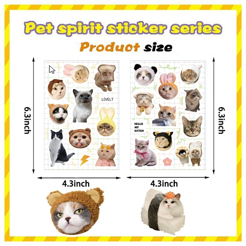Niedliche Cartoon Katzen Aufkleber Sortierte Muster Wasserdicht PVC DIY Dekorative Decals Für Journal Laptop Scrapbooking Kinder Geschenk