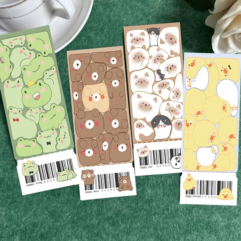 Segnalibri di Carta con Animali dei Cartoni Animati Simpatici Motivi Orso Gatto Rana in Cartoncino Bianco per Studenti