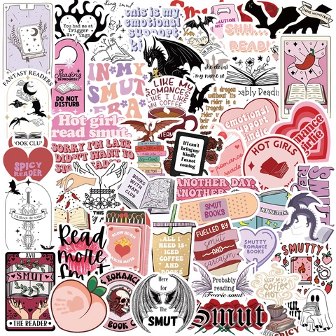 Calcomanías de Lectura Bookish Smutty Impermeables de Vinilo PVC Para Portátil Lector de Libros Equipaje Decoración DIY Scrapbooking