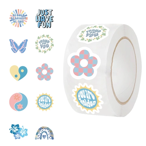 Cartoon Decorative Stickers Washi Paper Self-Adhesive Tape For Scrapbooking Envelope Sealing DIY Crafts Journaling