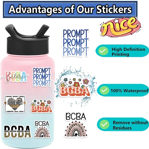 BCBA Gedragsanalist Waterdichte PVC Graffiti Stickers Carrière Motiverend Thema Kleurrijk Decor Voor Laptop Gitaar Koffer