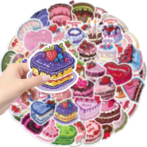 Pegatinas de Pastel de Corazón de Constelación del Zodiaco Impermeable DIY Calcomanías para Laptop Guitarra Scrapbooking