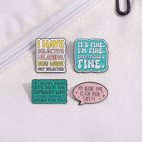 Lustige Emaille Pins Sarkastische Zitate Metall Abzeichen Brosche Für Kleidung Rucksack Cartoon Motivierende Buchstaben Unisex Geschenk