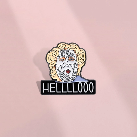 Lustiger Cartoon Figur Emaille Pin Legierung Brosche Kreative Schriftzug Abzeichen Für Tasche Kleidung Zubehör Geschenk Unisex