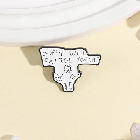 Minimalistische Handgezeichnete Emaille Brosche Für Kleidung Taschen Metall Abzeichen Mit Cartoon Mädchen Und Bogen Motiv