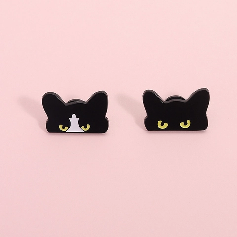 Cartoon Katze Emaille Brosche Süße Spähende Tier Legierung Pin Abzeichen Für Rucksack Kleidung Jacke Dekoration Geschenk Für Katzenliebhaber Unisex