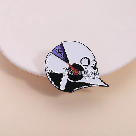Kreative Skelett Armaturenbrett Emaille Pin Punk Traurigkeit Gauge Metall Brosche Abzeichen Für Kleidung Tasche Mode Schmuck