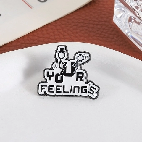 Αστεία Καρφίτσα Stickman Enamel Pin Μαύρο Λευκό Badge Κράμα Ψευδαργύρου Κοσμήματα Για Τσάντα Ρούχα Πέτο