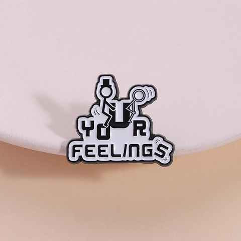Αστεία Καρφίτσα Stickman Enamel Pin Μαύρο Λευκό Badge Κράμα Ψευδαργύρου Κοσμήματα Για Τσάντα Ρούχα Πέτο